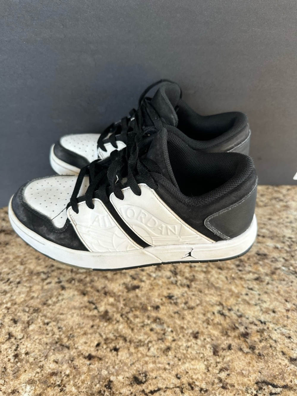Jordan Kids Black and White Sneakers